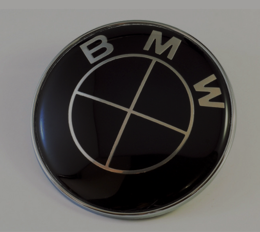Emblema BMW 7cm todo en Negro PREMIUM - Boxer Clasicas